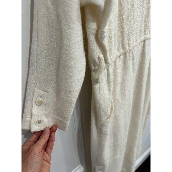 Vintage Yea Woan White Midi Dress With Button Cuffs - Picture 4 of 8